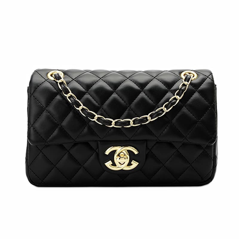 Genuine Leather Women's Bag Chanel-Style Quilted Chain Bag 2025 New Premium Underarm Bag Fashionable Shoulder Crossbody Bag