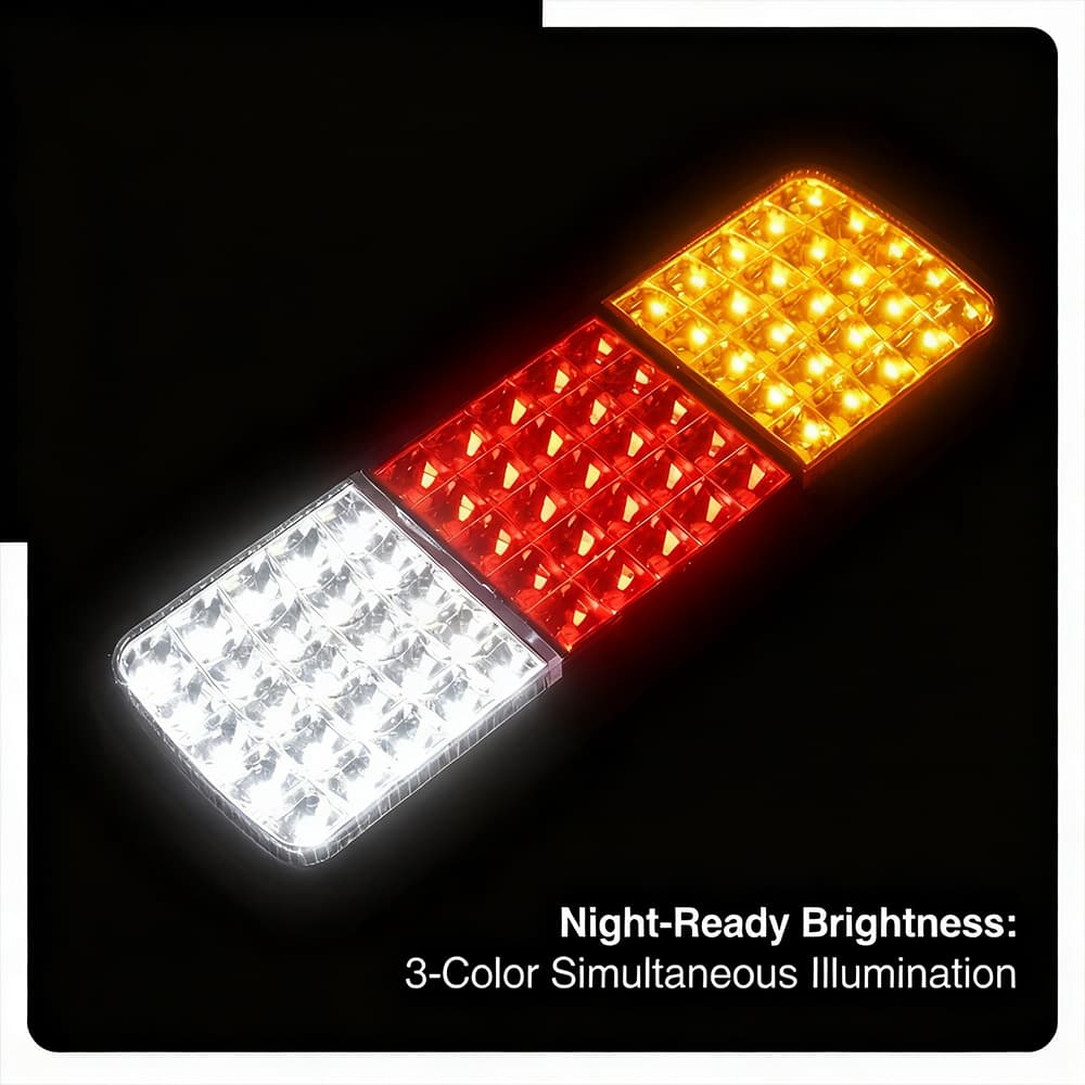 10 LED 3-Color Tail Light, Truck & Trailer Side Marker Light