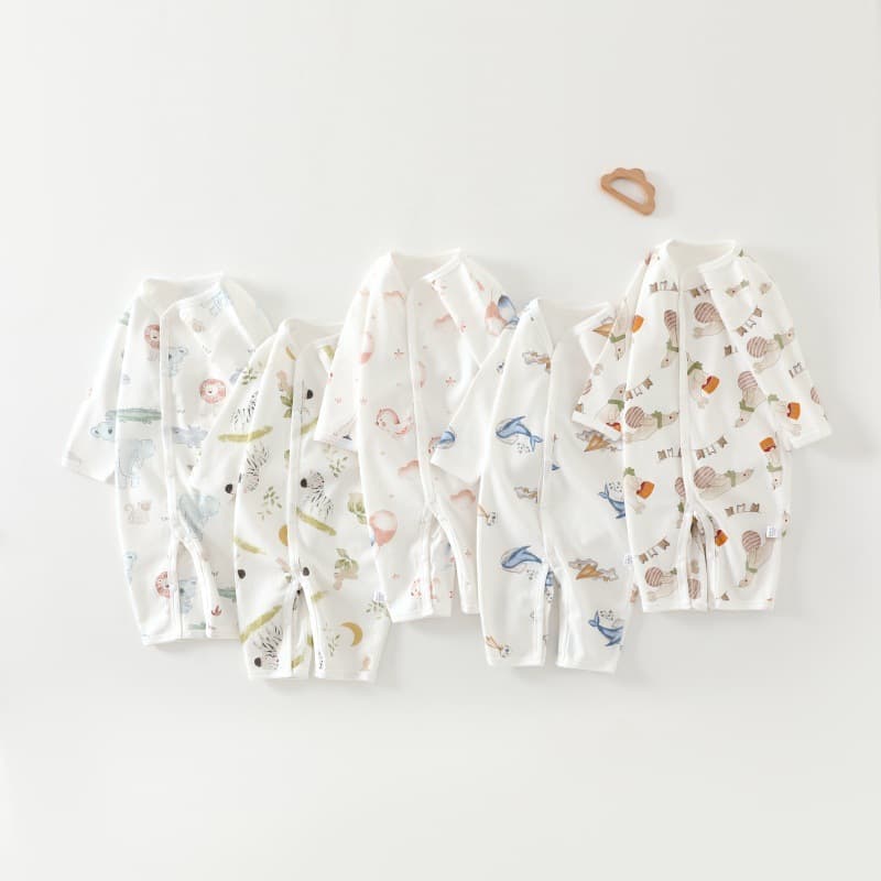Spring and Summer Baby Cotton Romper 0-2 Years, A-Class Seamless Newborn Crawling Suit