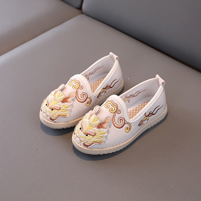 Children's Hanfu Shoes Chinese Style Boys Embroidered Shoes Retro Shoes Ethnic Style Boys Costume Shoes Baby Handmade Cloth Shoes