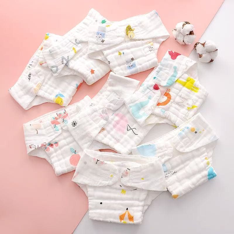 Washable cotton gauze diapers for babies, leak-proof Class A diaper pants.