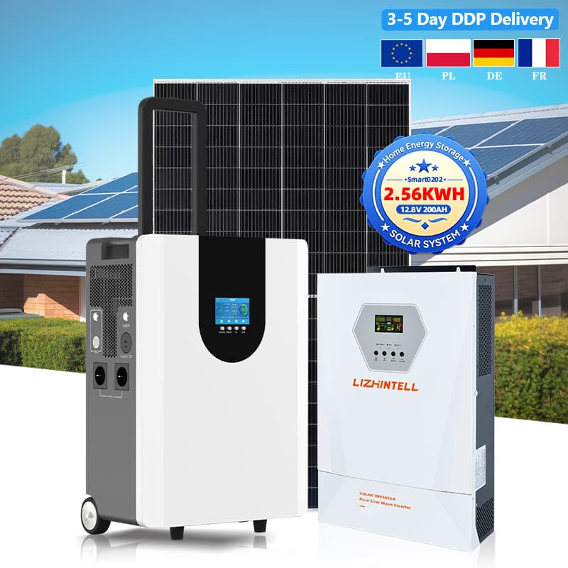 2.56kWh 12.8V 200Ah LiFePO4 All-in-One Stackable Inverter