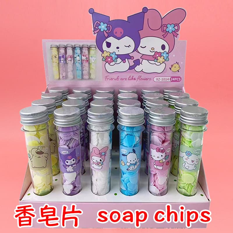 Soap Sheets Hand Washing Cleaning Antibacterial Student Campus Outdoor Picnic Carry Soap Flower Flakes Tube Pack Wholesale