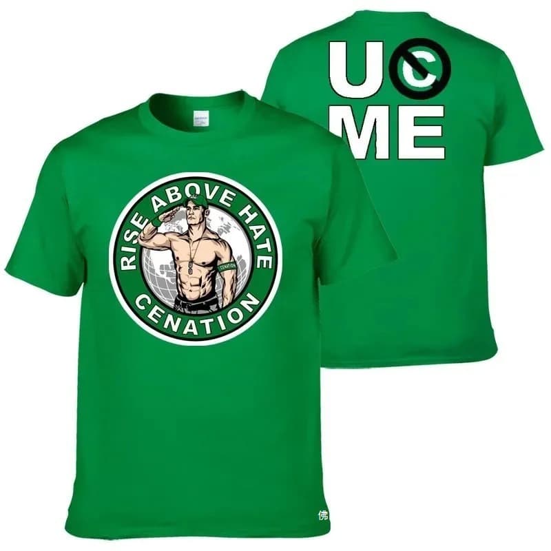 Cross-Border European Size Independent Site Men's and Women's Fashion Printed T-Shirts Men's and Women's Fashion T-Shirts Wwe John