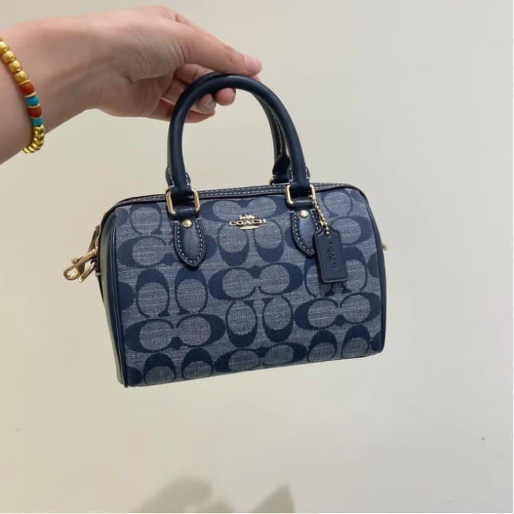 Kou C Family New Rowan Classic Monogram Mini Boston Pillow Bag Handbag Classic Monogram Crossbody Women's Bag