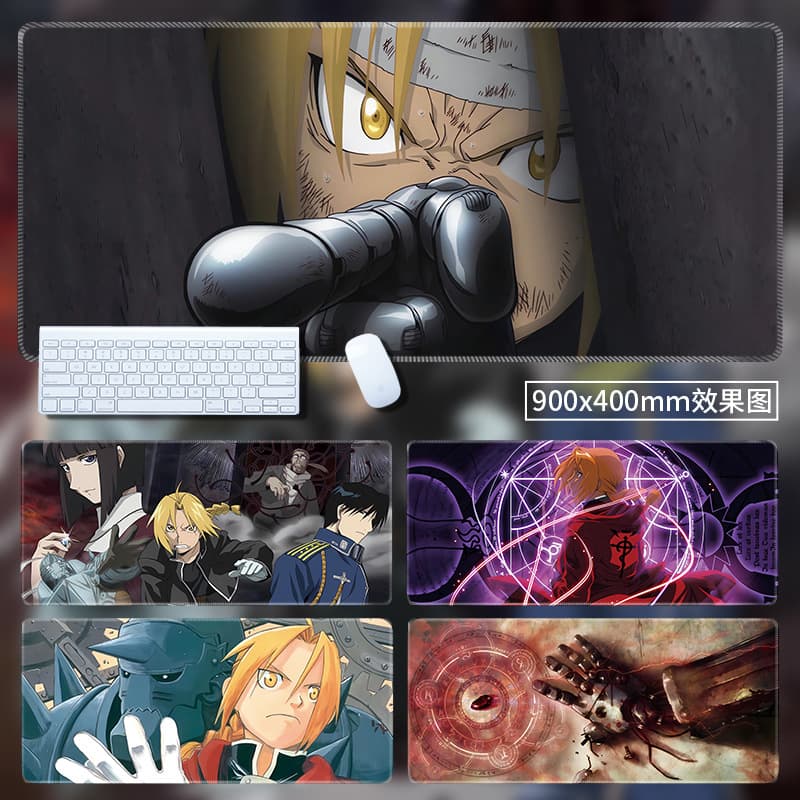 Fullmetal Alchemist mouse pad extra large two-dimensional dirt-resistant computer keyboard pad e-sports game cross-border thick desk pad