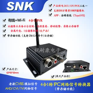 Coaxial Video Encoding Server DVR WIFI/4G Aviation Head BMW Head Coaxial BNC Camera to IPC
