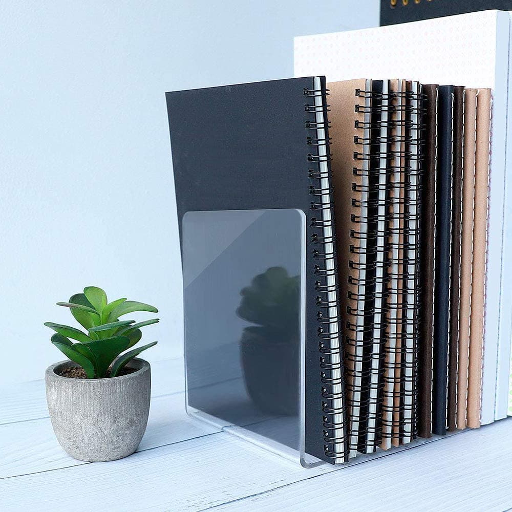 Spot cross-border transparent acrylic book stand L-shaped bookshelf photo album book storage desktop organization