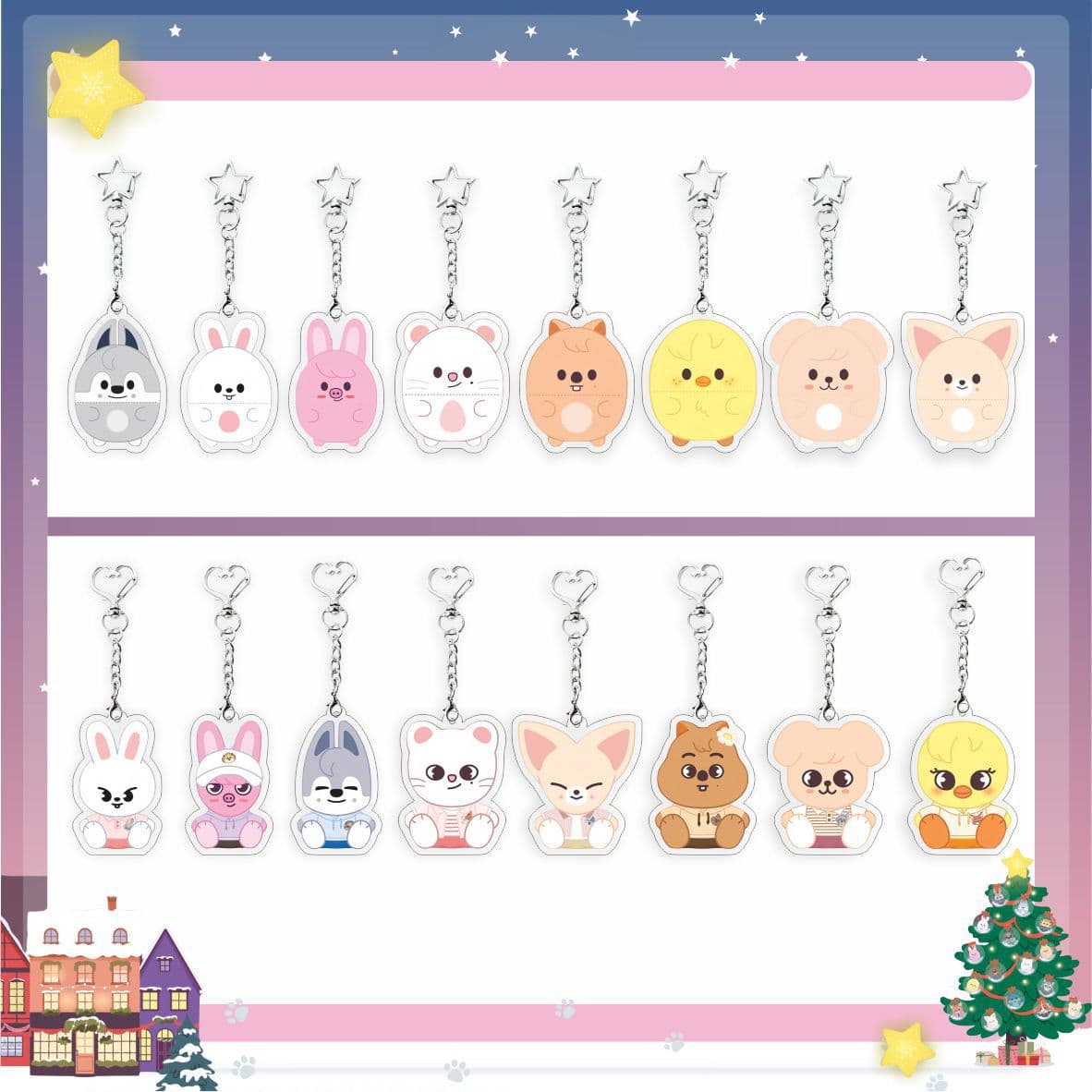 stray kids cartoon acrylic keychain pendant bag accessories pendant star official peripheral same style
