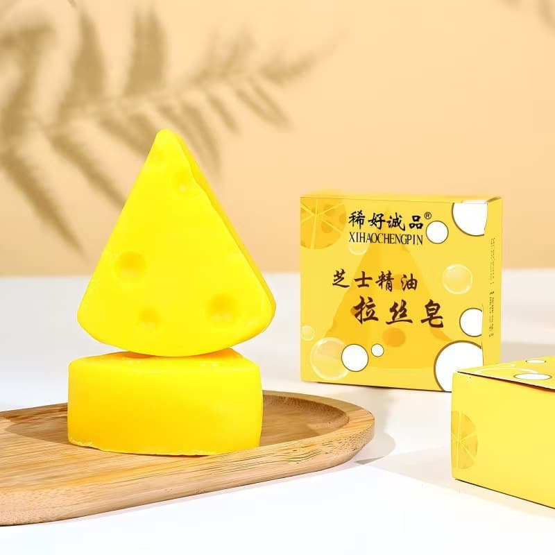 Cheese Soap Tender Skin Soap Bath Wash Face Stretch Control Oil Cleanse Soap Clean Moisturize Handmade Soap Soap
