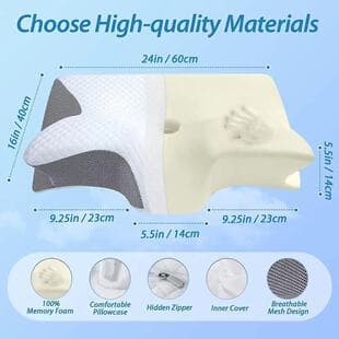 New Amazon Butterfly Pillow Neck Support Pillow Sleep Memory Pillow Slow Rebound Hotel Zero Pressure Pillow Core Cervical Pillow