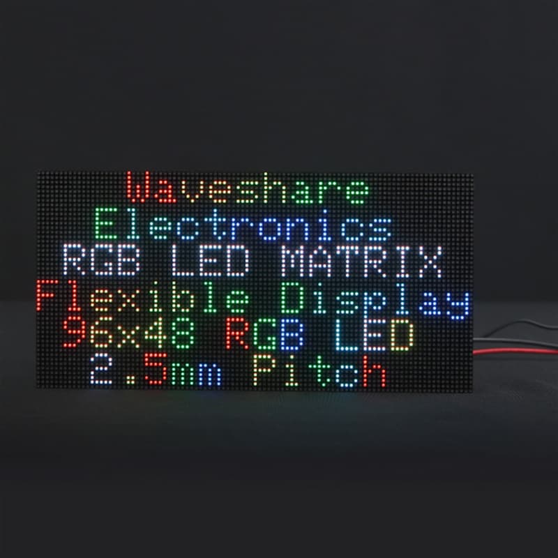 RGB-Matrix-P2.5-96x48-F Full Color LED Dot Matrix Flexible Display, Adjustable Brightness, Bendable