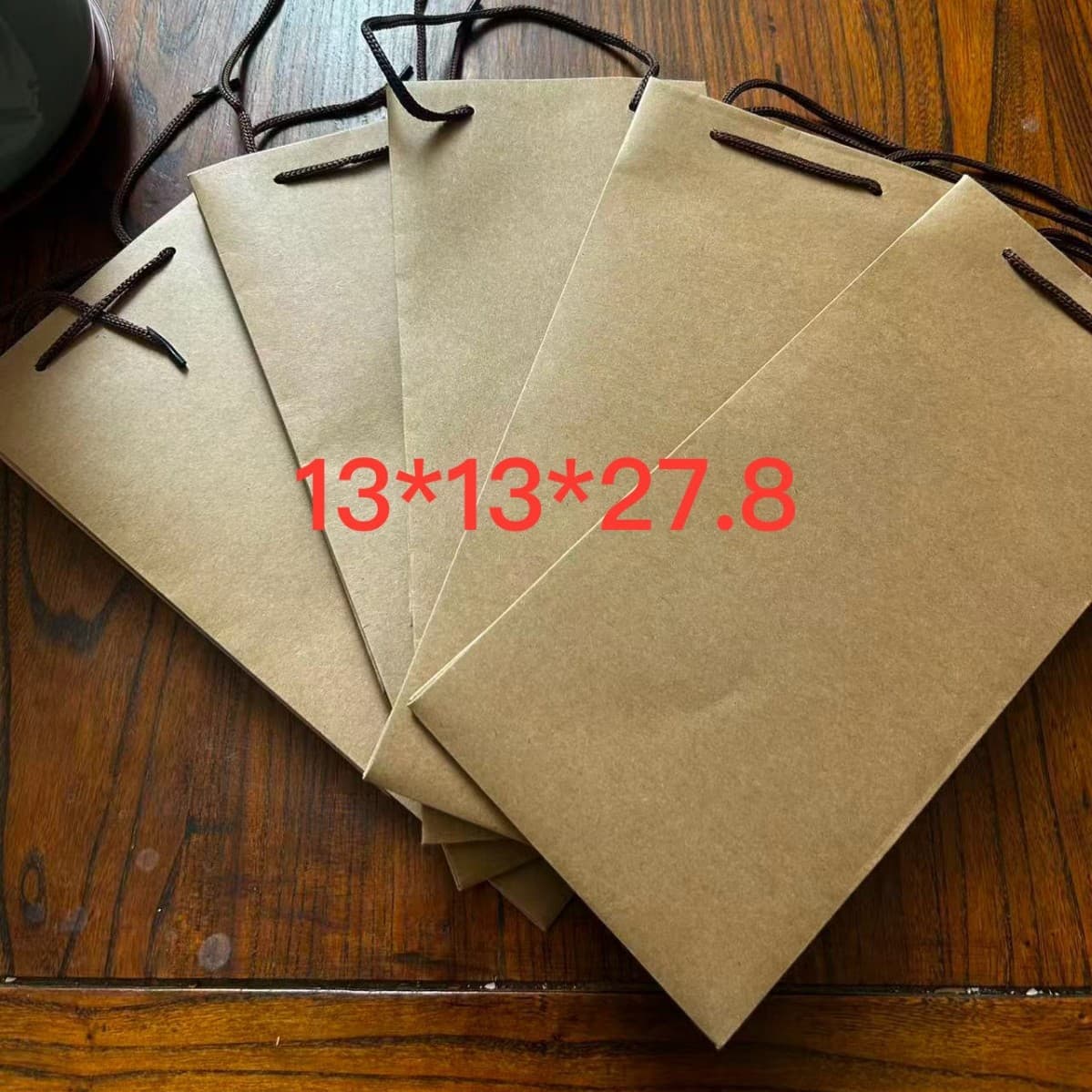 In Stock Gift Bags Kraft Paper Tote Bags Custom Oil-Proof Packaging Paper Bags Advertising Logo Printing Gift Bags