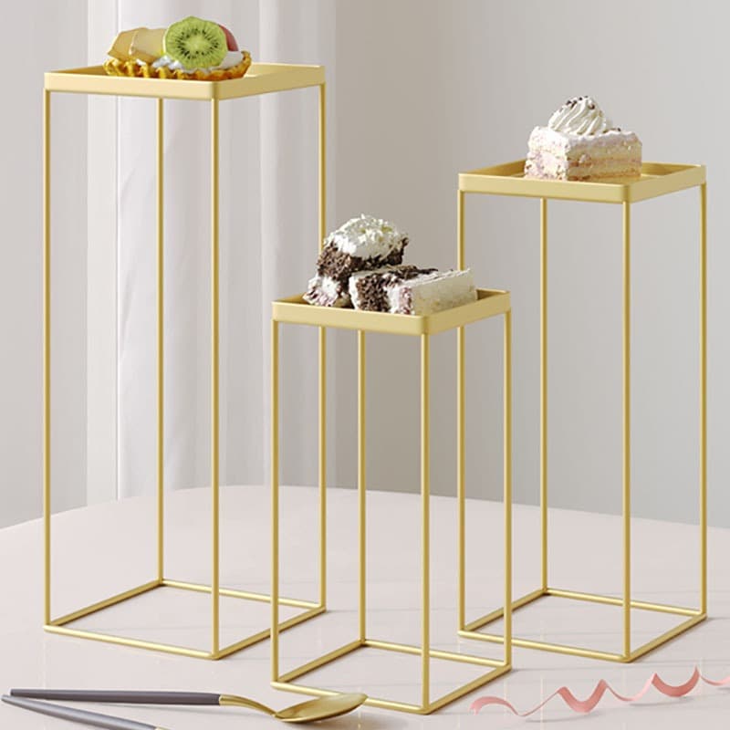 Dessert Cupcake Stand Tiered Wedding Decoration Metal Display Tray 3-Piece Pure White Iron Art Cake Stand Fruit