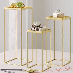 Dessert Cupcake Stand Tiered Wedding Decoration Metal Display Tray 3-Piece Pure White Iron Art Cake Stand Fruit