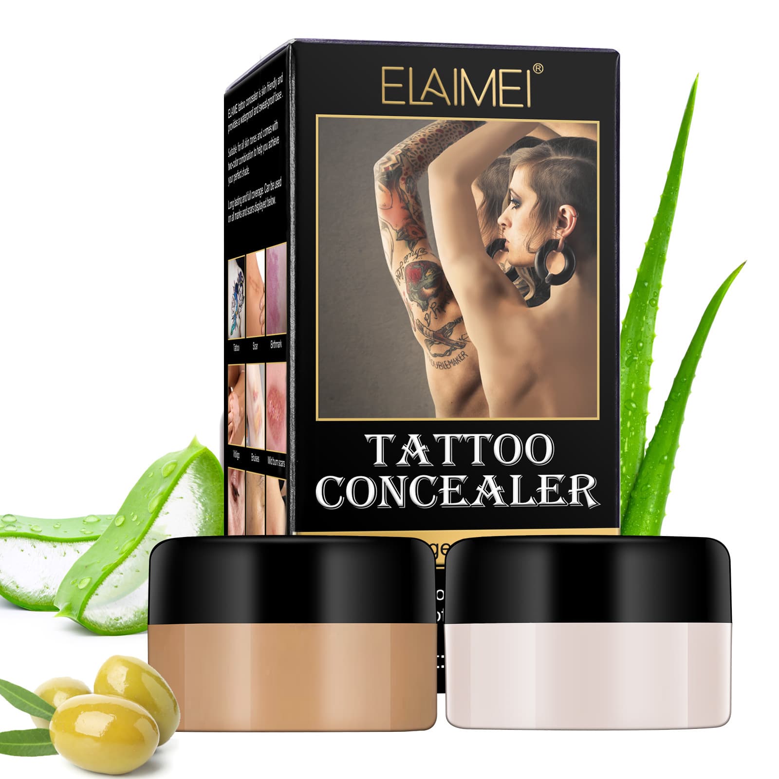 Cross-border ELAIMEI Tattoo Concealer for Covering Tattoos