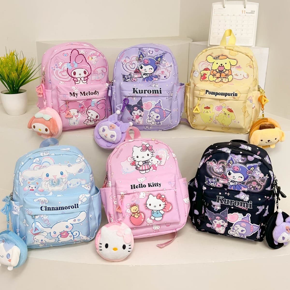 Sanrio Cartoon Backpack for Kids, Girls Student Backpack with Hello Kitty, Cute Kindergarten School Bag