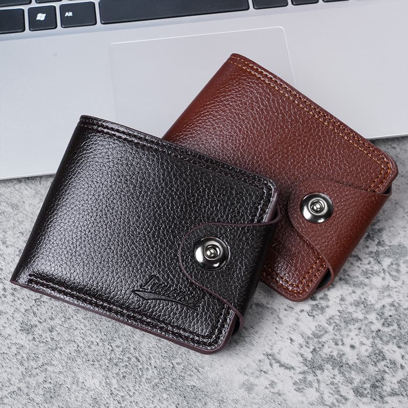 Men's wallet multi-card slot casual men's wallet short new ticket holder coin purse double line card holder wallet wholesale