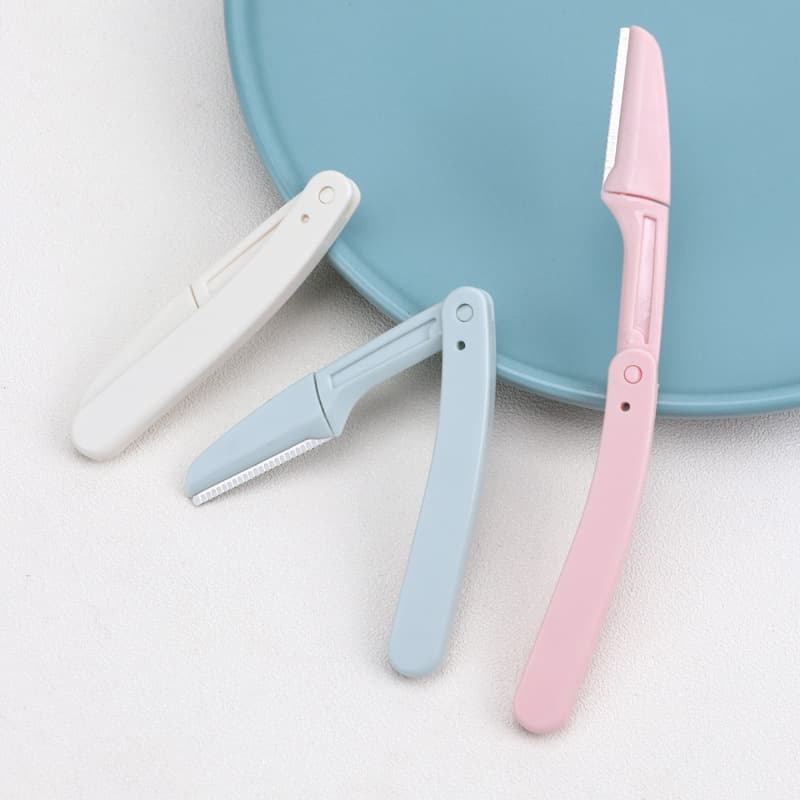 Folding eyebrow trimmer, eyebrow shaving blade for beginners, girl's eyebrow shaving blade, makeup tool manufacturer's hot model, safe and sharp