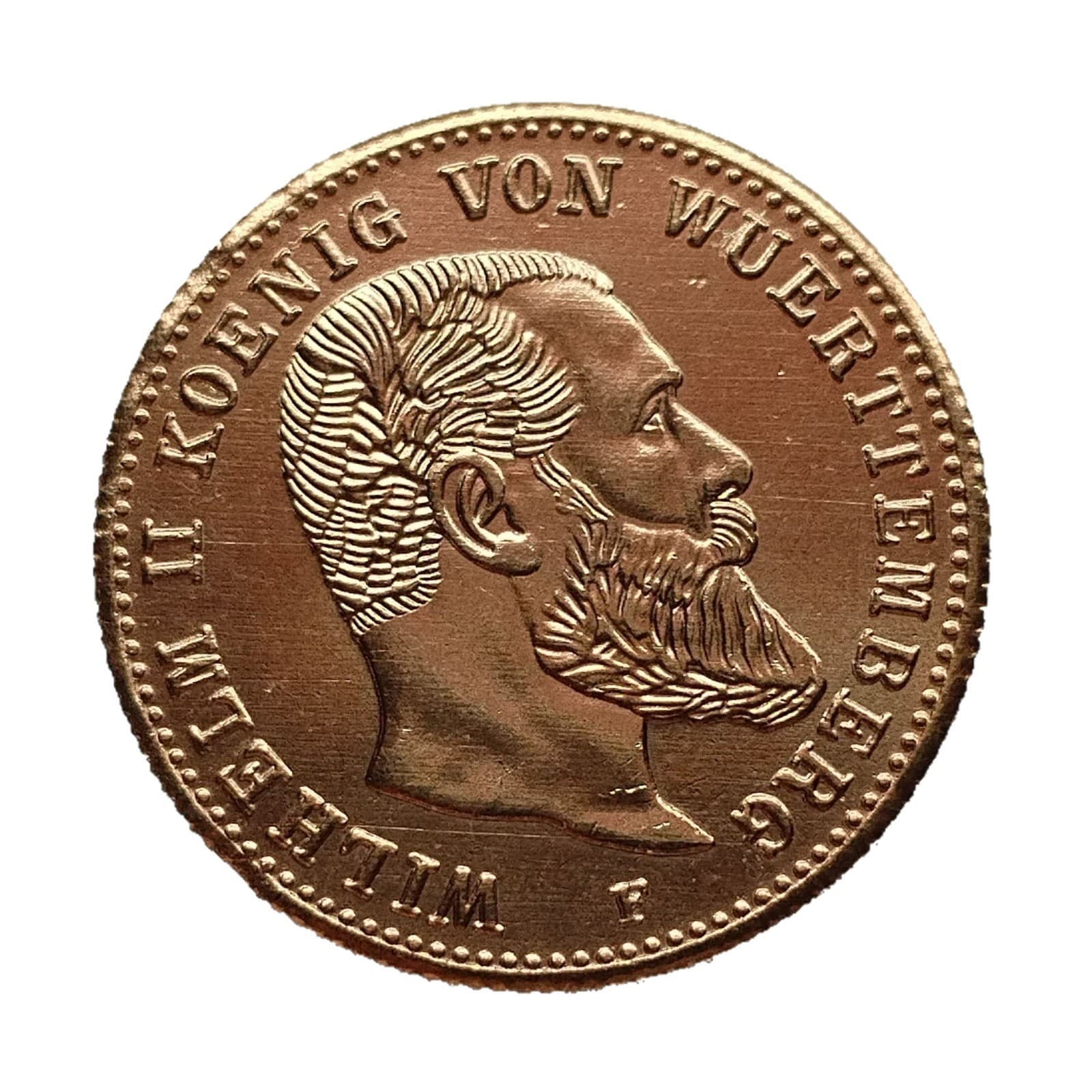 Foreign coins German 20 marks 1913 brass gold-plated replica commemorative coin antique metal crafts