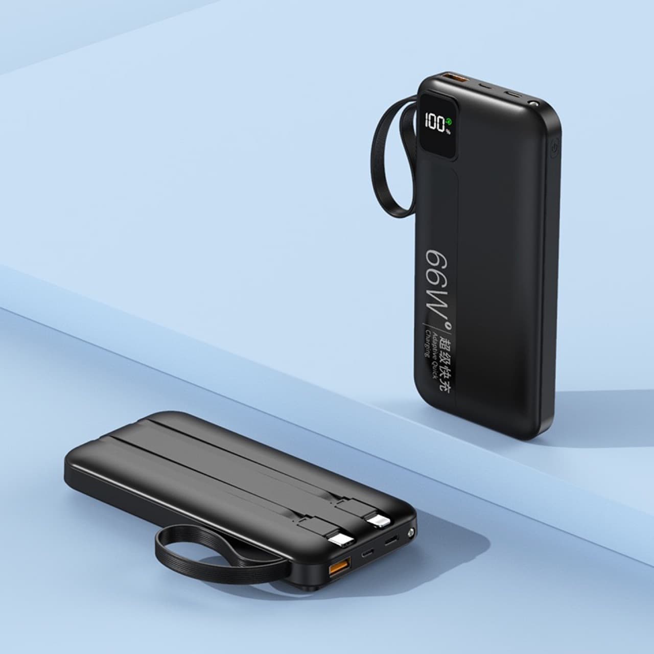 66W SuperCharge Power Bank, 20000mAh Large Capacity, Ultra-thin, Compatible with Universal Mobile Phones