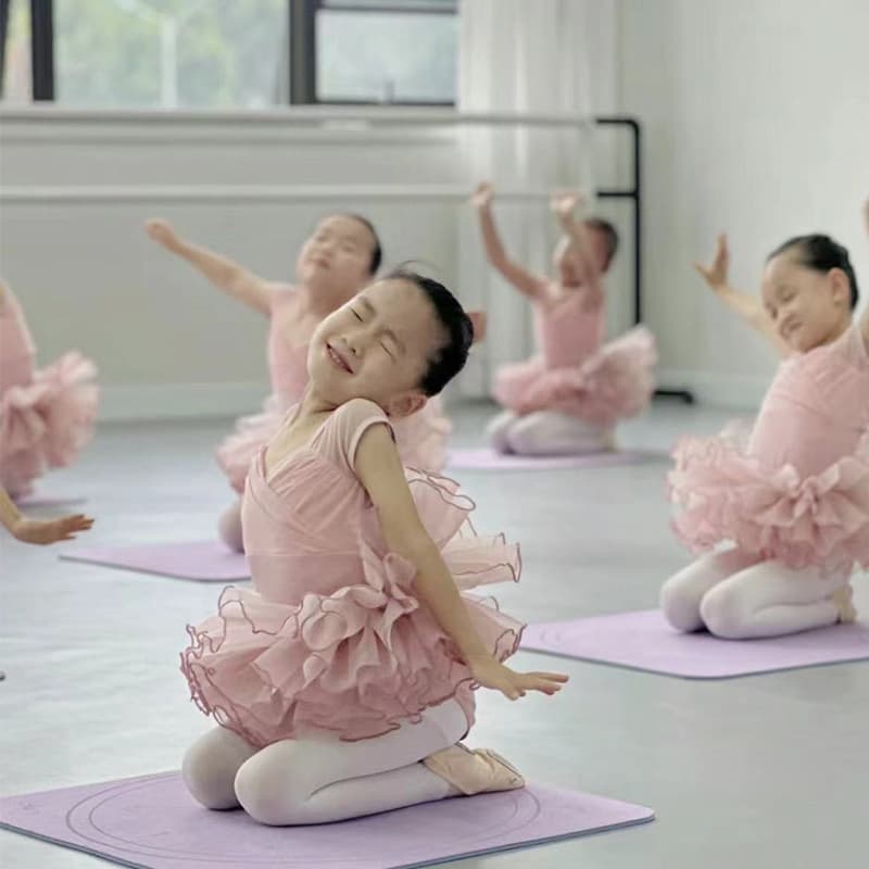 Children's dance clothes for girls, summer short-sleeved puff sleeves, princess practice clothes, toddler ballet performance skirts, gymnastics clothes