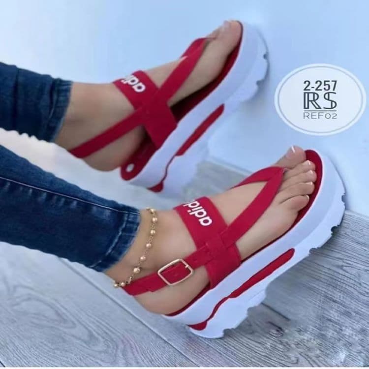 Summer Cross-Border Trade Plus Size Wedge Toe Ring Strap Thong Sandals for Women, Southeast Asian New Style Roman Sandals for Outdoor Wear