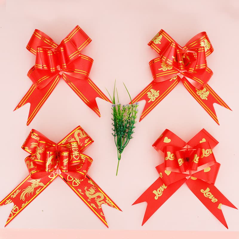 45# large hand-pulled flower bows for wedding supplies, ribbon wedding gift box packaging, car door handle decorations