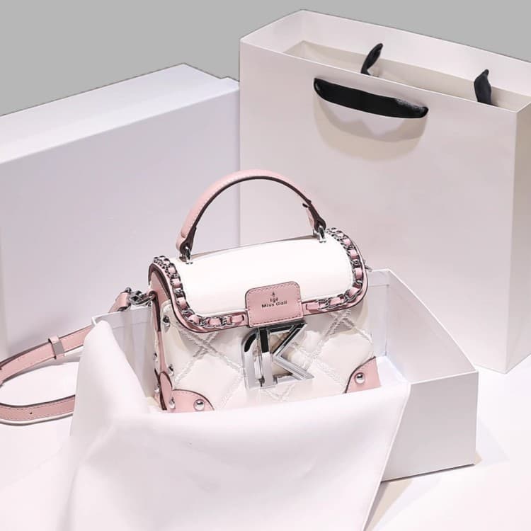 2026 New Trendy Rhombus Handbag for Women, French Niche Design Crossbody Bag, Box Makeup Bag