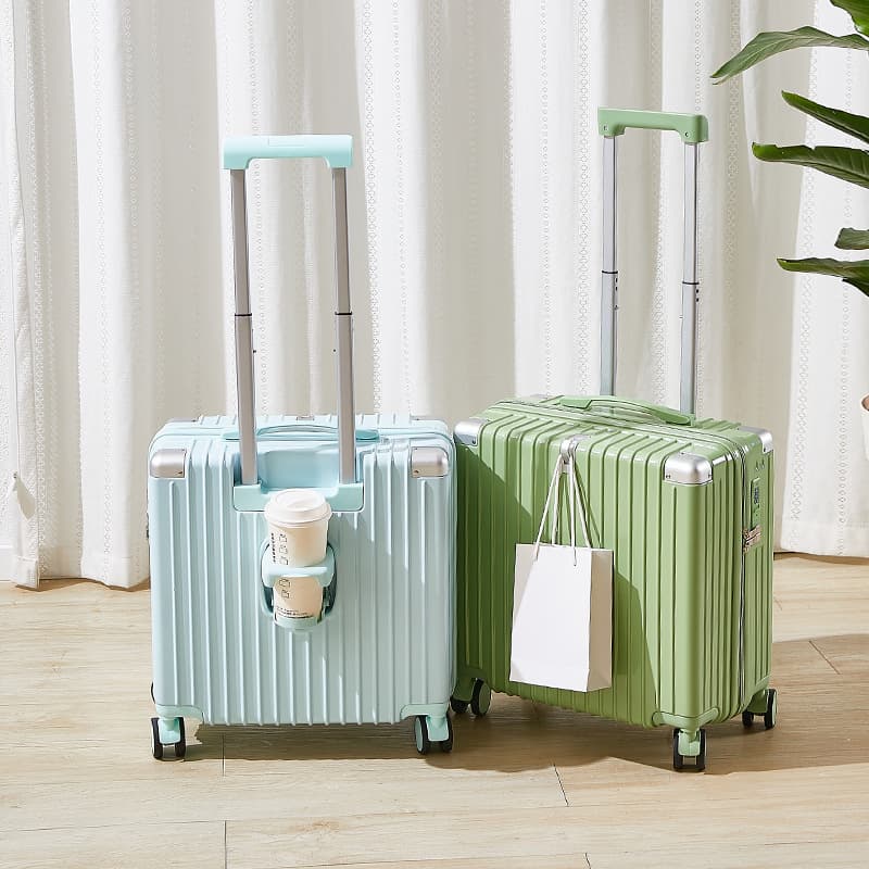 In Stock Ultra-Light 20-Inch Small Multifunctional Carry-On Luggage Trolley Case 18-Inch Lightweight Password Travel Suitcase
