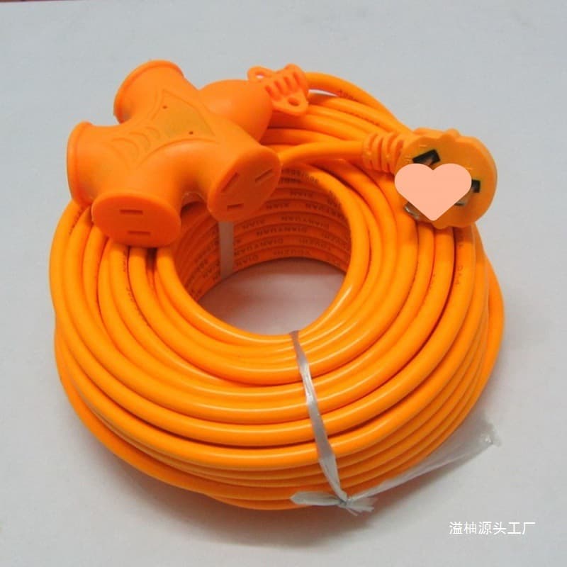 Extended Cord Socket Long Meterage Extension Cord with Wire Power Strip Plug Electric Vehicle Charging Power Outlet Board Floor Drag Strip