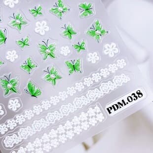 Pearl Butterfly Nail Art Stickers PDM-036 PDM-037 PDM-038 PDM-039