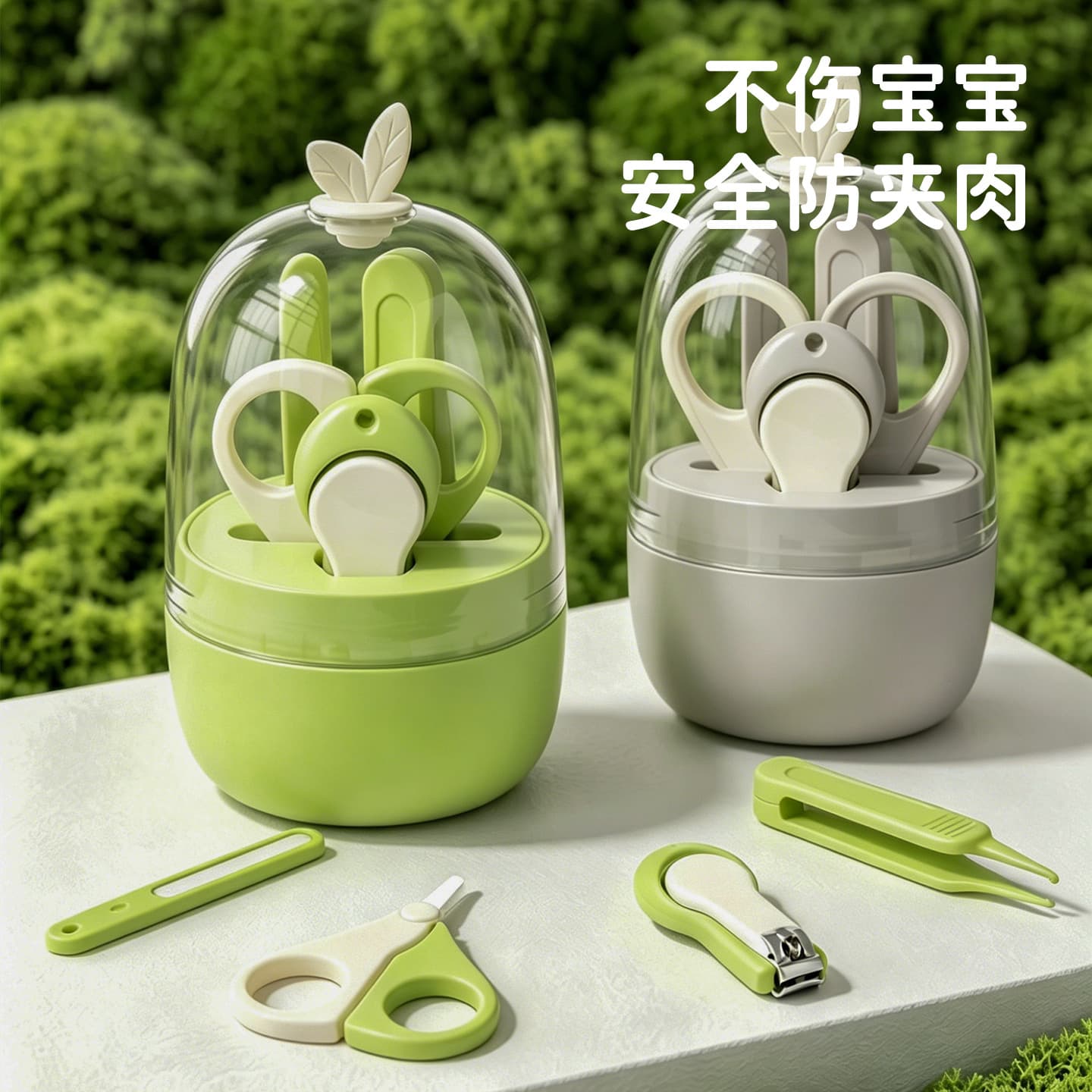 Baby Nail Clipper Set for Newborns, Toddler Nail Trimmer Safety Anti-Nick Design