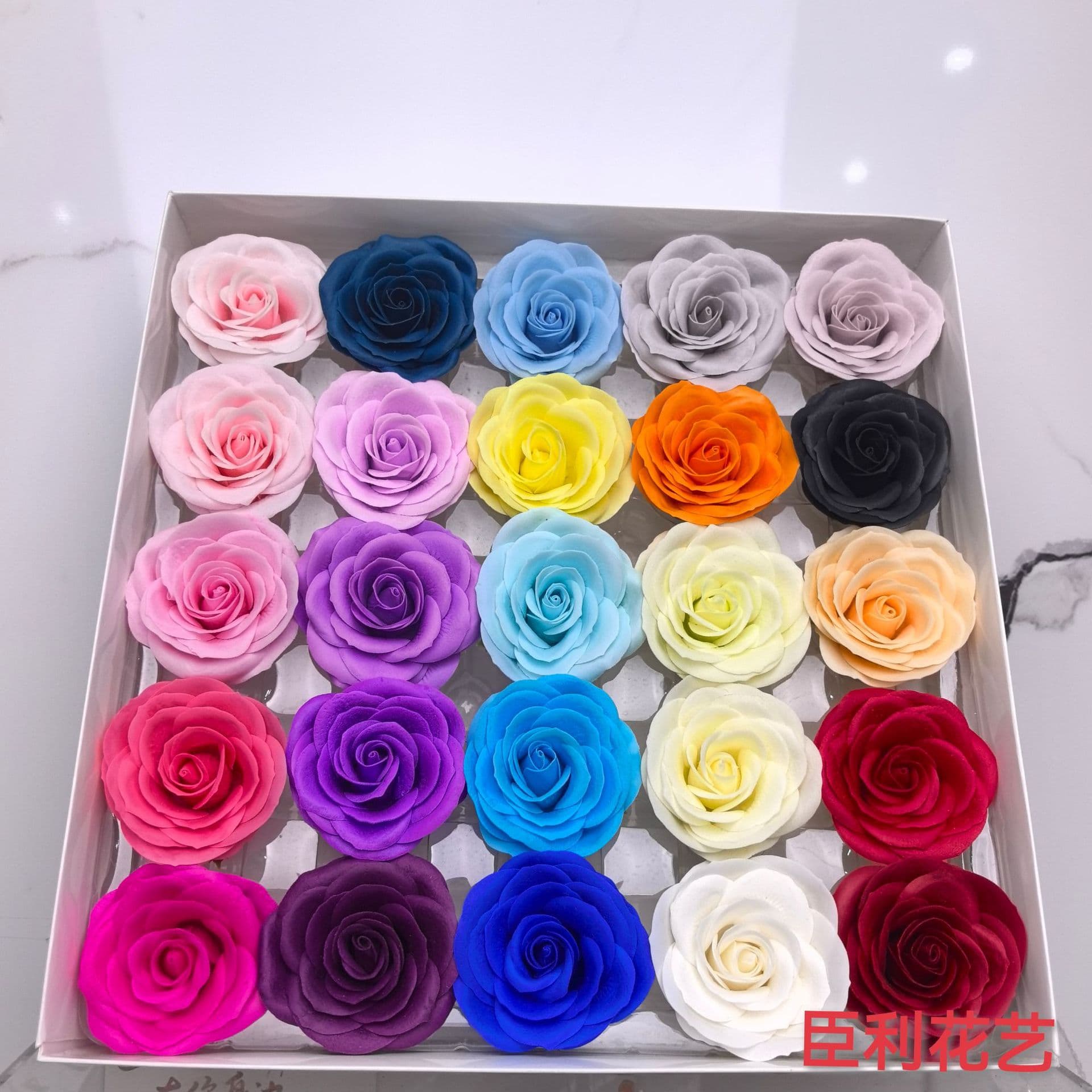 Valentine's Day Awakening Soap Flower Rose Flower Everlasting Flower Soap Flower Seven-layer Simulated Flower Matching Bouquet Gift Wholesale