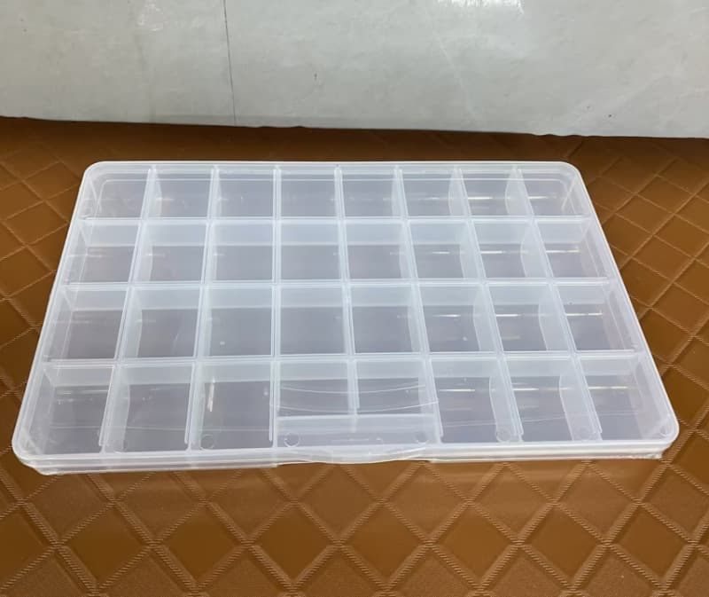 Multi-Grid Crystal Clear Tool Storage Box Plastic Transparent Compartment Fishing Tackle Hardware Box Crystal Bead Sample Box