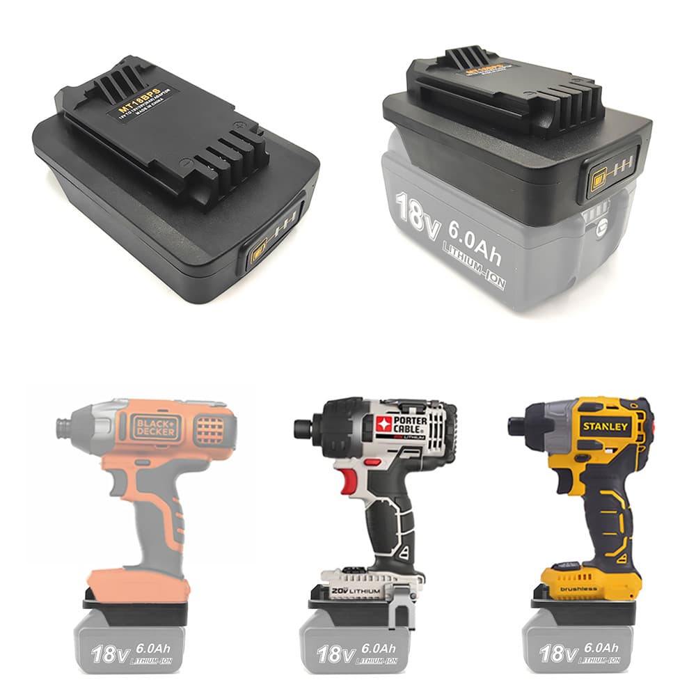 Makita 18V Lithium Battery to Black+Decker 20V Stanley 18V Lithium Battery Tool Adapter