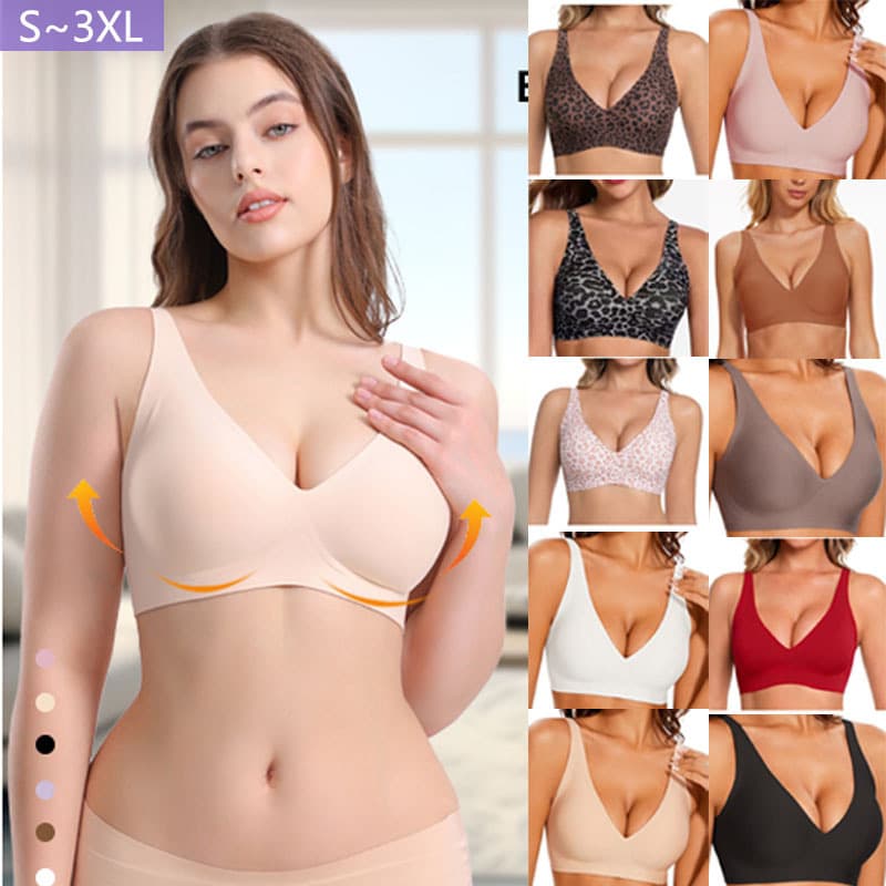 In Stock Jelly Large Size Sexy Bra Backless Bra Women Soft Support Comfortable Simple Push Up Bra European Size Bra