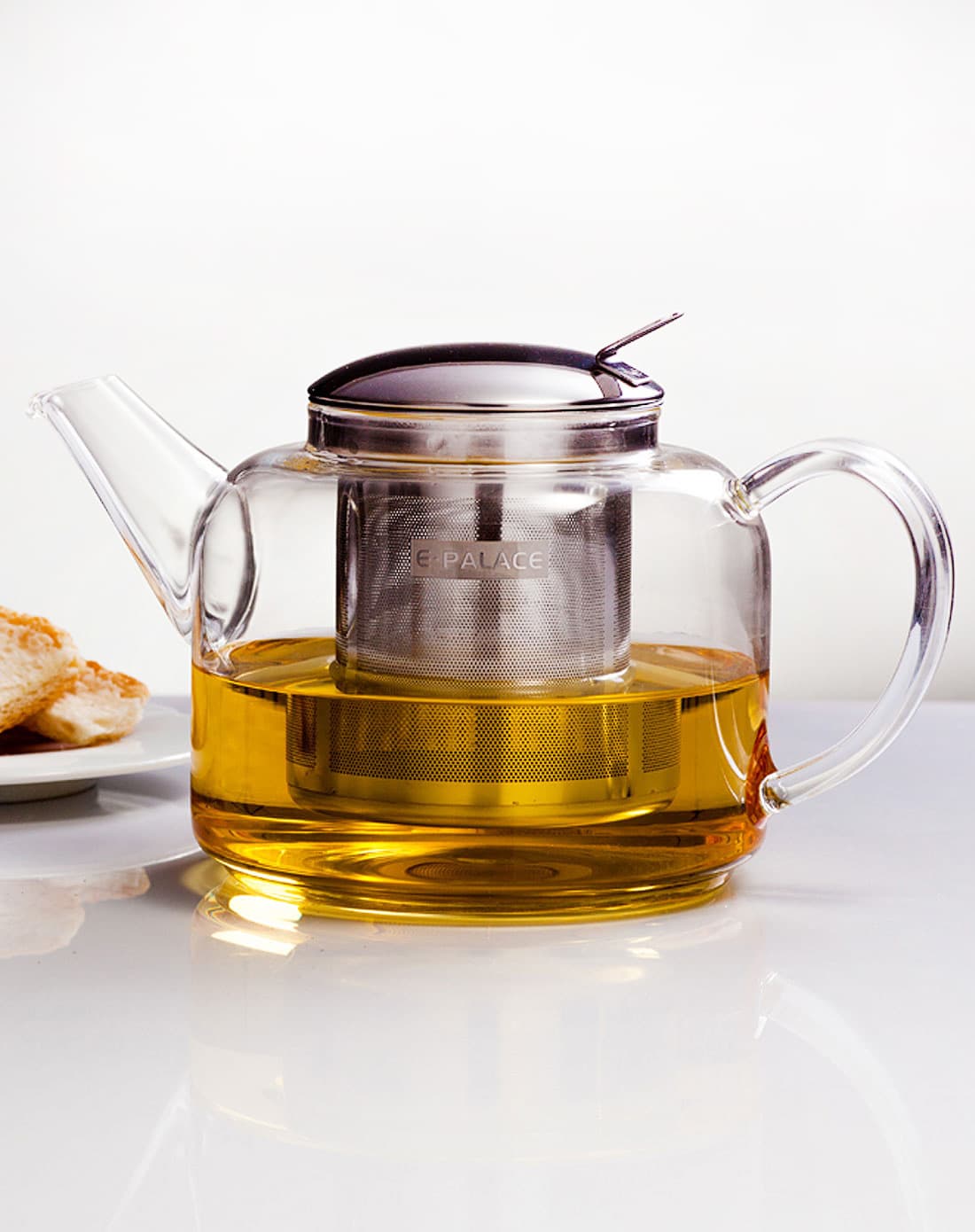 Thick glass teapot anti-cracking high temperature resistant teapot suit glass household stainless steel filter tea maker