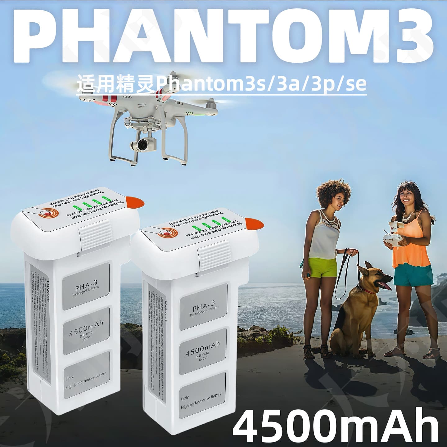 For DJI Phantom 3P/3S/3A/3SE/4K Battery DJI Phantom 3 Battery Phantom 3 Replacement Battery