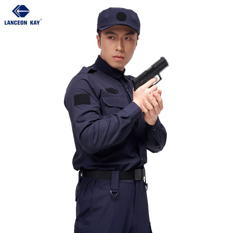 Langsenkai security training uniform men's suit quick-drying duty tactical uniform long-sleeved short-sleeved property security overalls