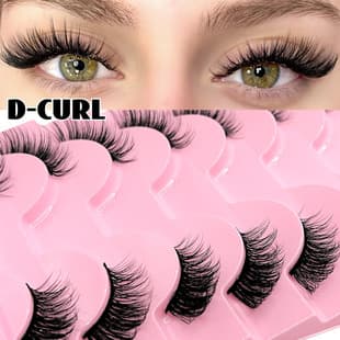 Stock wholesale one-piece false eyelashes, thick natural curly large-capacity eyelashes, half-eye fox-style false eyelashes