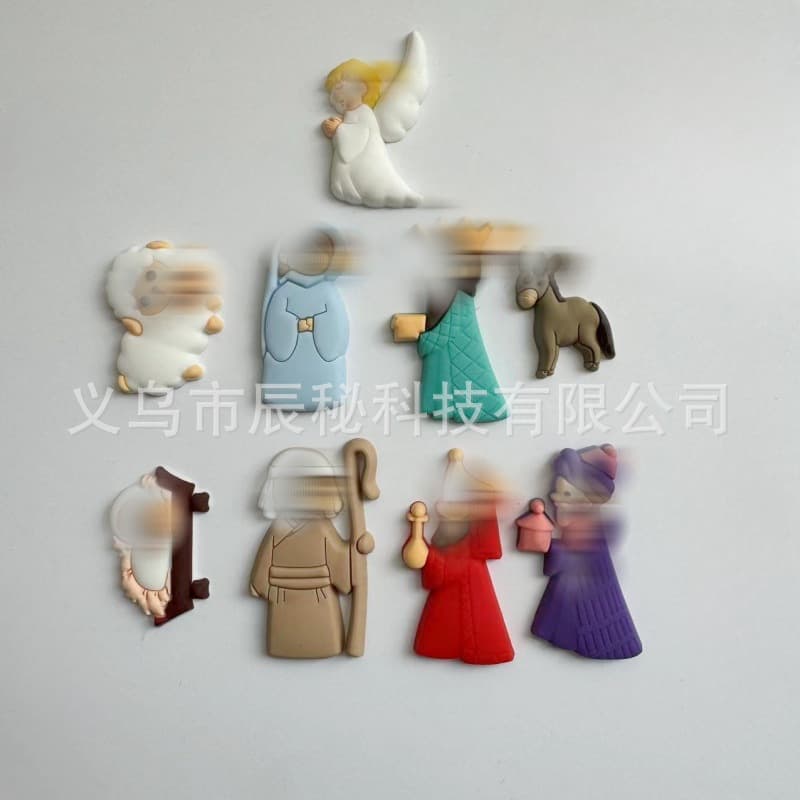 New Christmas sticker set for phones, refrigerator magnets, and DIY decorations from Amazon (cross-border e-commerce platform)