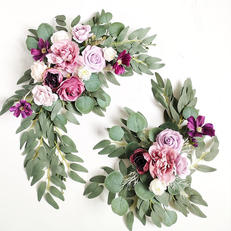 New 23 Style Wedding Artificial Flowers Welcome Sign Indicator Archway Doorway Decoration Photography Props Festive Supplies