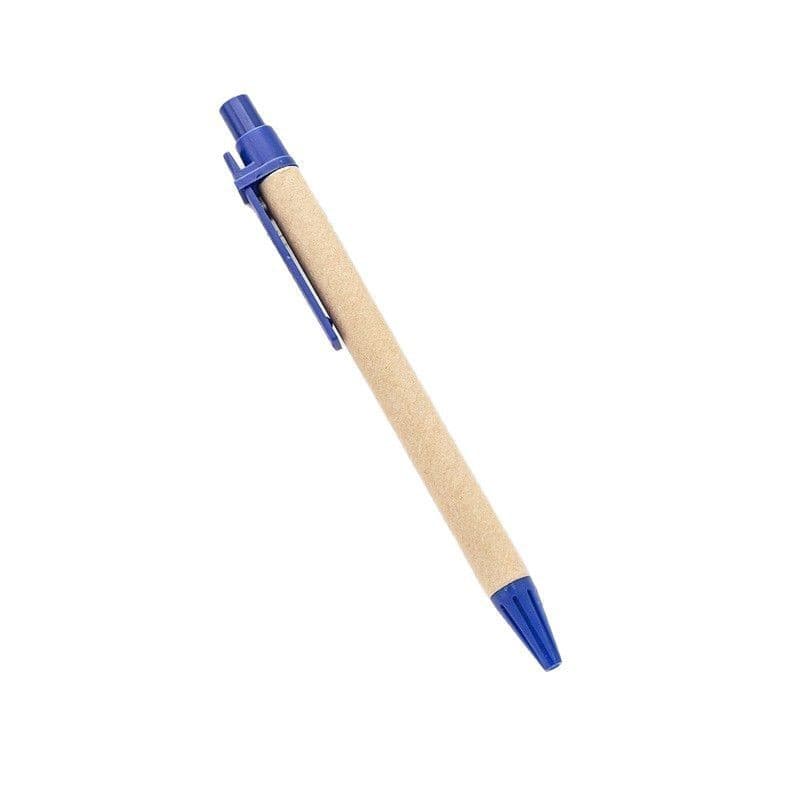 Simple press kraft paper ballpoint pen printing promotion gift advertising pen wholesale spot press plastic paper tube pen