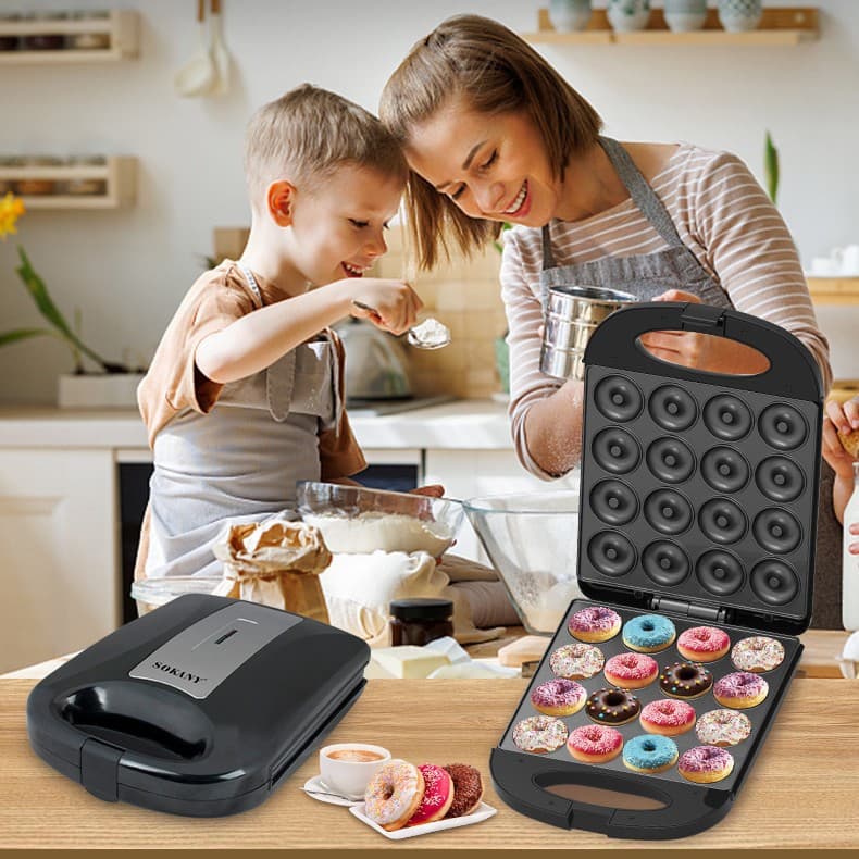 Export Heart-Shaped Mini Waffle Maker Sandwich Breakfast Machine Baking Bread Machine Steak Machine Factory Wholesale Home Use
