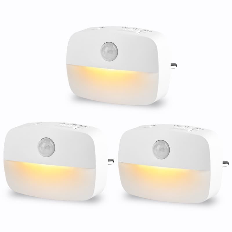 Cross-border Hot Selling Smart Human Sensor Light US/EU Plug-in Version Home Corridor Bedroom Wardrobe LED Night Light