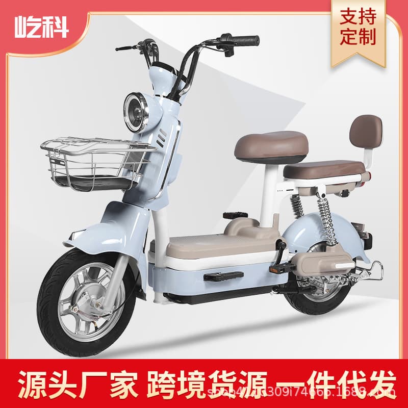 Foreign trade export cross-border factory wholesale national standard electric bicycle adult new double electric bicycle battery car