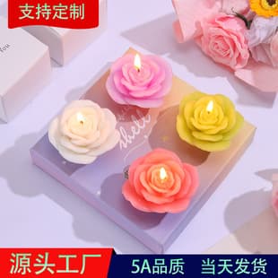 Rose Candle, Valentine's Day Gift, Scented Souvenir, Birthday Gift, Handmade Soy Wax, Flower-shaped Aromatherapy Candle