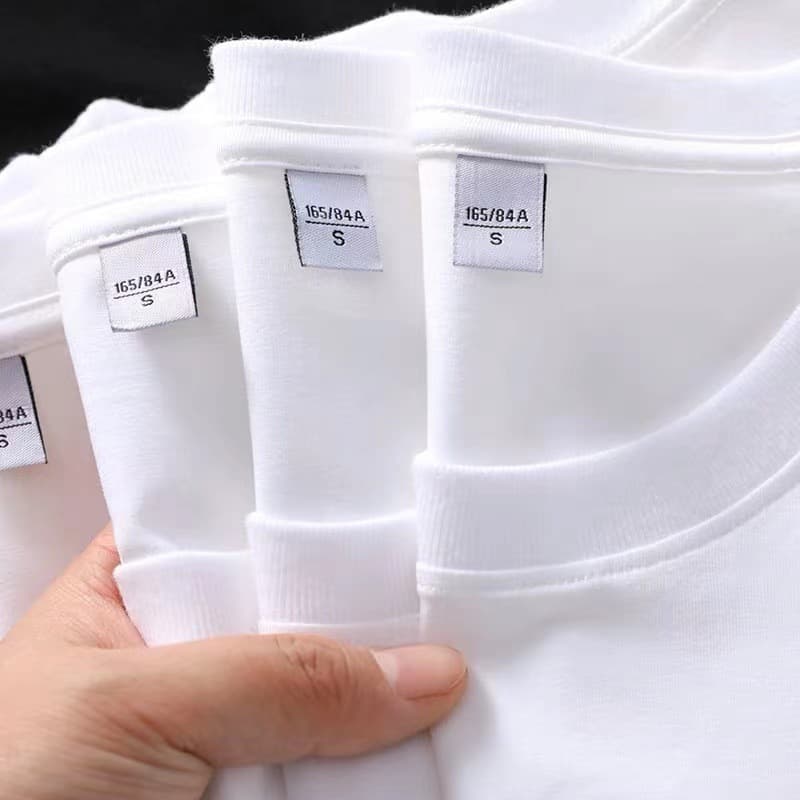 200g Cotton Short-Sleeve T-Shirt, Unisex Pure White Advertising Shirt, Cultural Shirt, Group Custom Logo Printing, Factory Wholesale