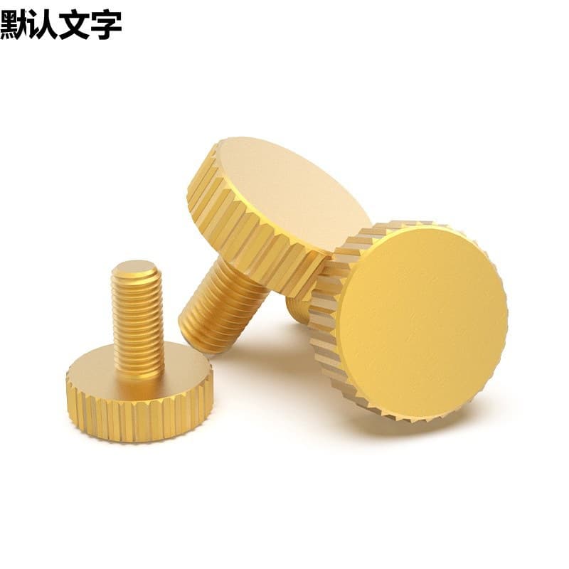 Custom Non-Standard Brass Thumb Screws Flat Head Knurled Large Head Straight Thread Screws
